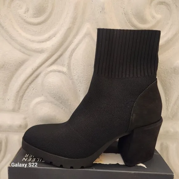 Eileen Fisher &quot;Spell&quot; Black Sock Booties. NIB. Size 6.5