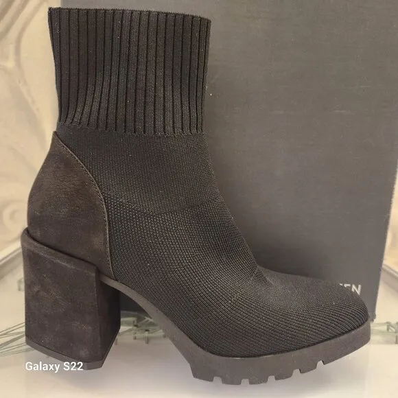 Eileen Fisher &quot;Spell&quot; Black Sock Booties. NIB. Size 6.5
