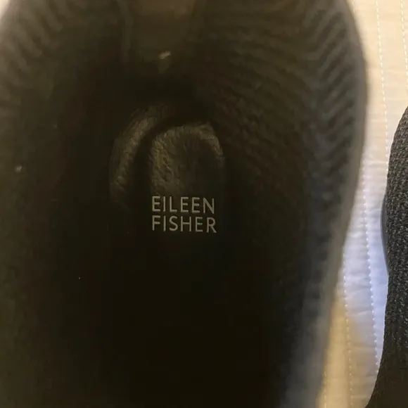 Eileen Fisher Boots Women Black Knit Stretch Fabric - Size 7 1/2