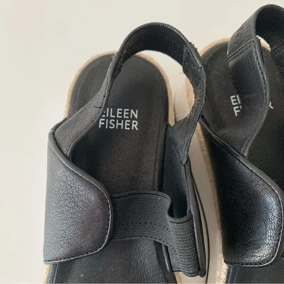 Eileen Fisher Dash Strappy Wedge Sandals US 7.5