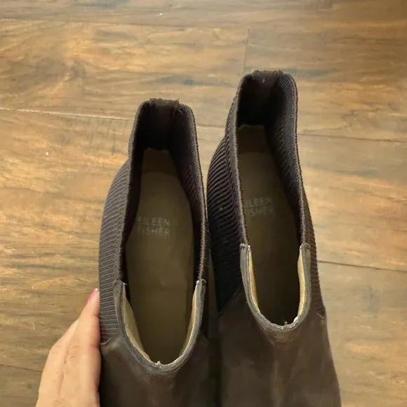 Eileen Fisher Farrah Bootie in Chocolate-NWOT Size 20