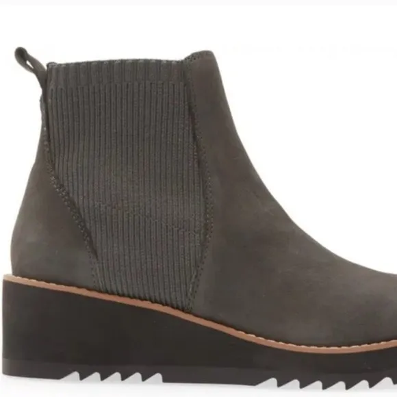 Eileen Fisher Gray Lilou Wedge Chelsea Boots NIB ~ Size 9M