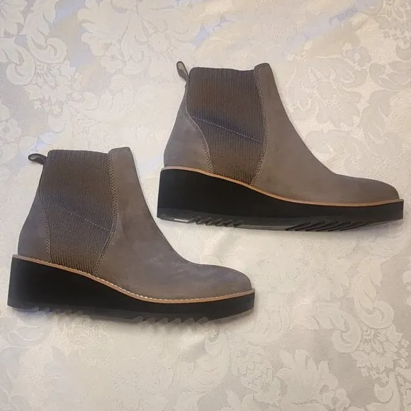 Eileen Fisher Gray Lilou Wedge Chelsea Boots NIB ~ Size 9M