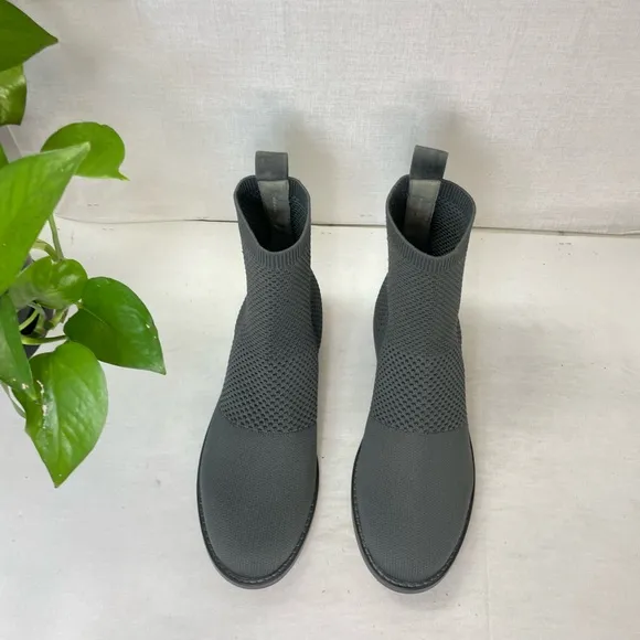 Eileen Fisher Jude Stretch Knit Bootie‎ in Gray Ankle Boots 6.5