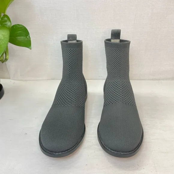 Eileen Fisher Jude Stretch Knit Bootie‎ in Gray Ankle Boots 6.5