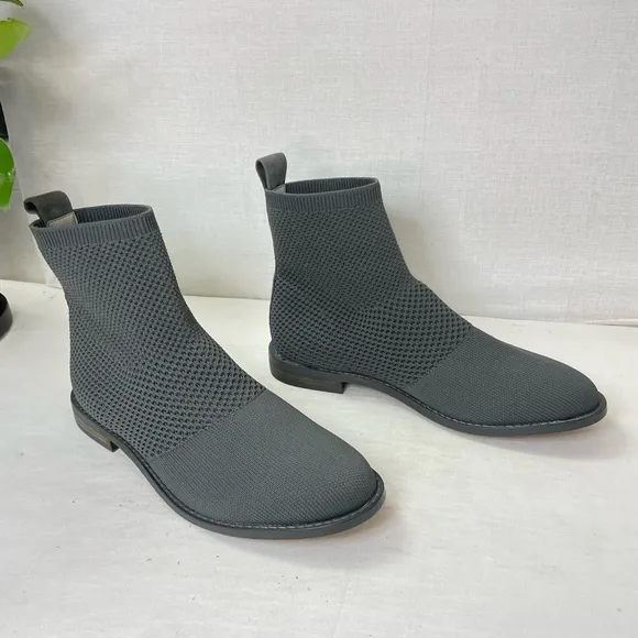 Eileen Fisher Jude Stretch Knit Bootie‎ in Gray Ankle Boots 6.5