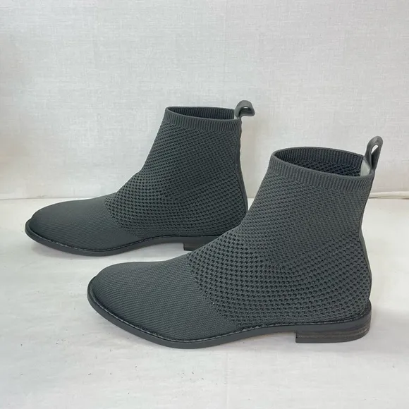 Eileen Fisher Jude Stretch Knit Bootie‎ in Gray Ankle Boots 6.5