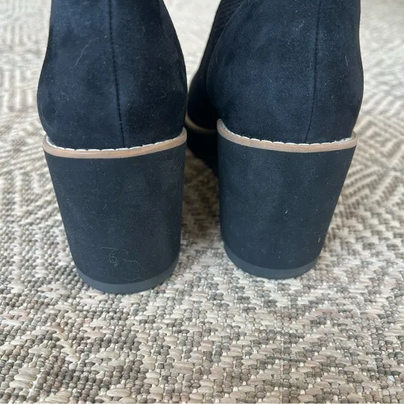 Eileen Fisher London Recycled Stretch Knit Bootie Wedge Black Womens 9 Pull On