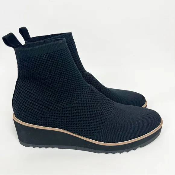 Eileen Fisher London Stretch Black Boots Size 10