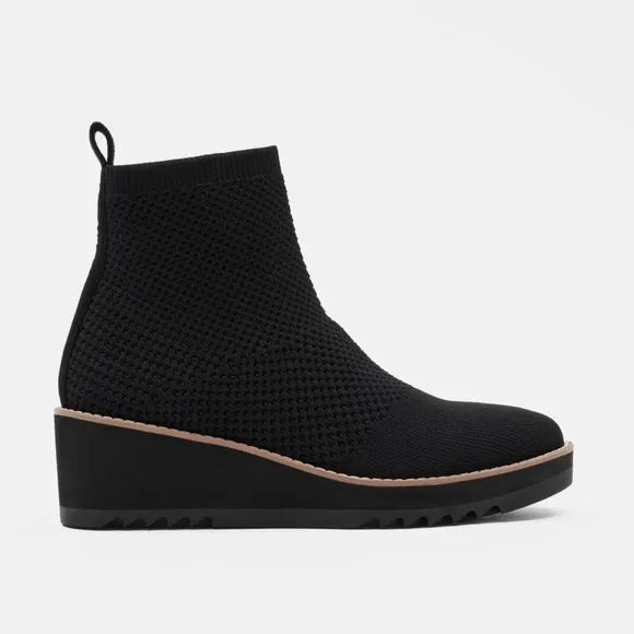 Eileen Fisher London Stretch Black Boots Size 10