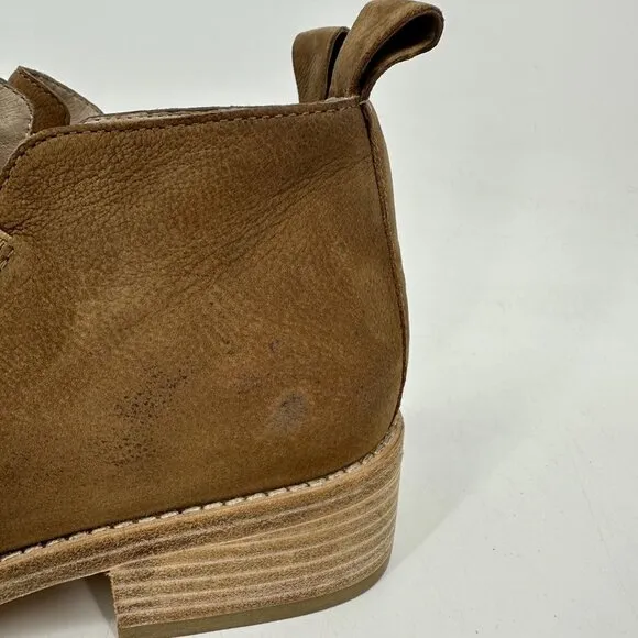 Eileen Fisher Mood Nubuck Ankle Boot Booties Tan Brown Size 8.5