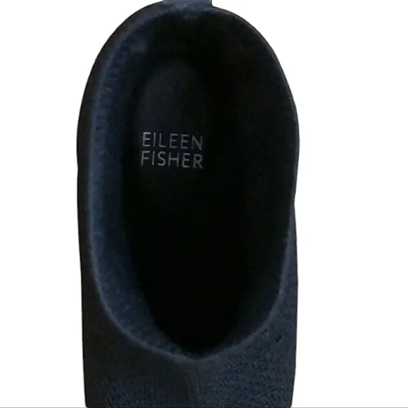 Eileen Fisher Purl Stretch Knit Booties Black Textured Recycled Sock Booties