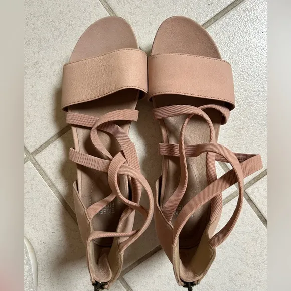 Eileen Fisher Star Strappy Sandals - Pink - Size :10