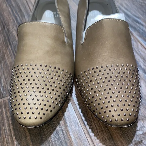 Eileen Fisher stud loafers closed toe slip on
