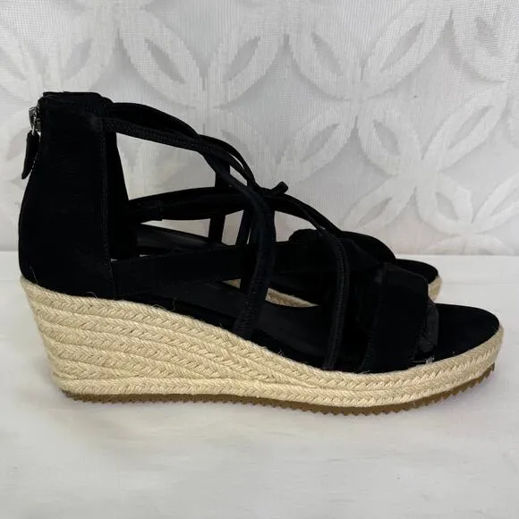 EILEEN FISHER Womens Wanda Strappy Leather Wedge Sandal Size 11 NWT