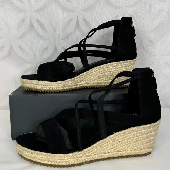 EILEEN FISHER Womens Wanda Strappy Leather Wedge Sandal Size 11 NWT