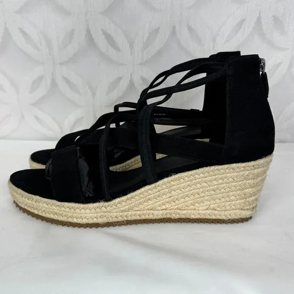 EILEEN FISHER Womens Wanda Strappy Leather Wedge Sandal Size 11 NWT