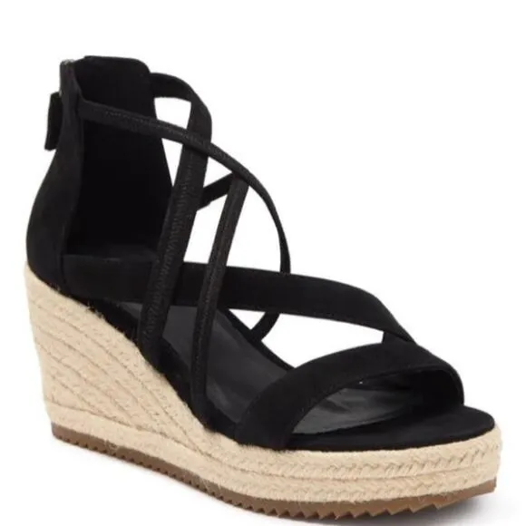 EILEEN FISHER Womens Wanda Strappy Leather Wedge Sandal Size 11 NWT