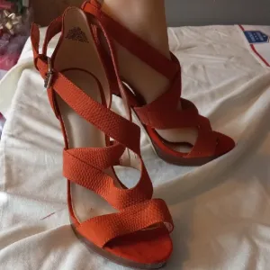 Elegant Burnt Orange Strappy Sandals