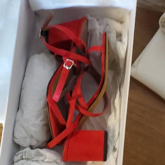 Elegant Red Strappy Sandals