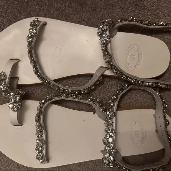 Elegant Silver Embellished Sandals