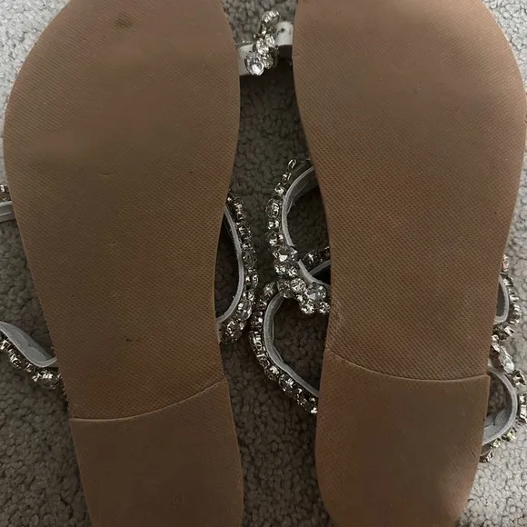 Elegant Silver Embellished Sandals