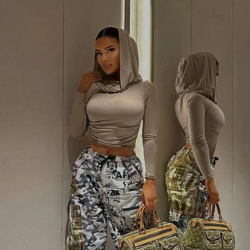 Eloise Hooded Crop Top