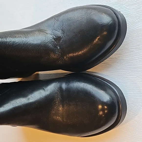 Emanuele Crasto Black Italian Leather Moto Riding Boots 38/7.5 NWT