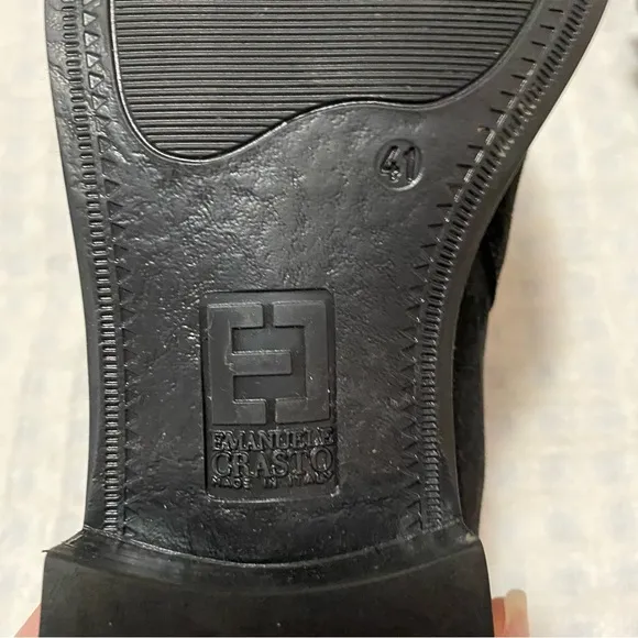 Emanuele Crasto black suede Chelsea boots