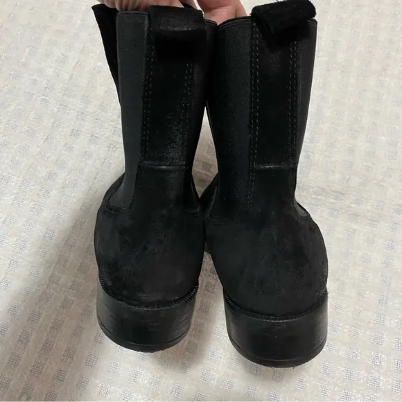 Emanuele Crasto black suede Chelsea boots