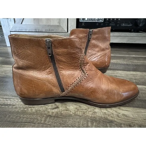 Emilio Franco Men's Leather Chelsea Boots Brown Combo Size 11 Made In Italy