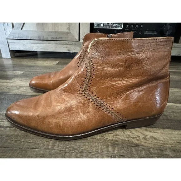 Emilio Franco Men's Leather Chelsea Boots Brown Combo Size 11 Made In Italy