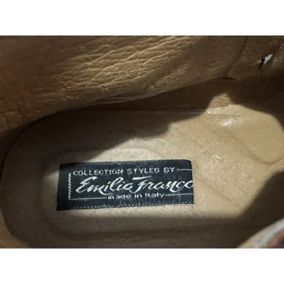 Emilio Franco Men's Leather Chelsea Boots Brown Combo Size 11 Made In Italy