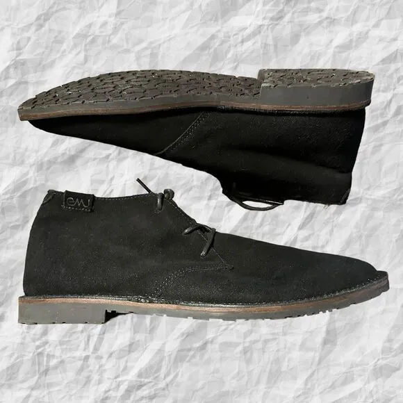 Emu Australia Winston Desert Boots Black Mens 12‎ Suede