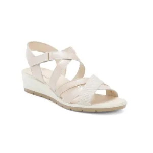 ENVAL SOFT Beige Made In Italy Leather Comfort Flat Sandals