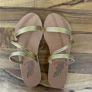 Ermodiki Ancient Greek Sandals Women's Gold Strappy Sandals