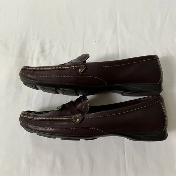 ETIENNE AIGNER Leather Loafers Flats Size 9 Brown