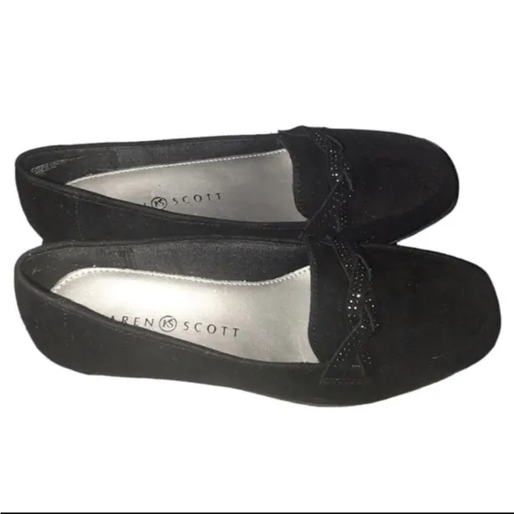 EUC Karen Scott Joonne Black Micro Loafers Women’s Size 6W