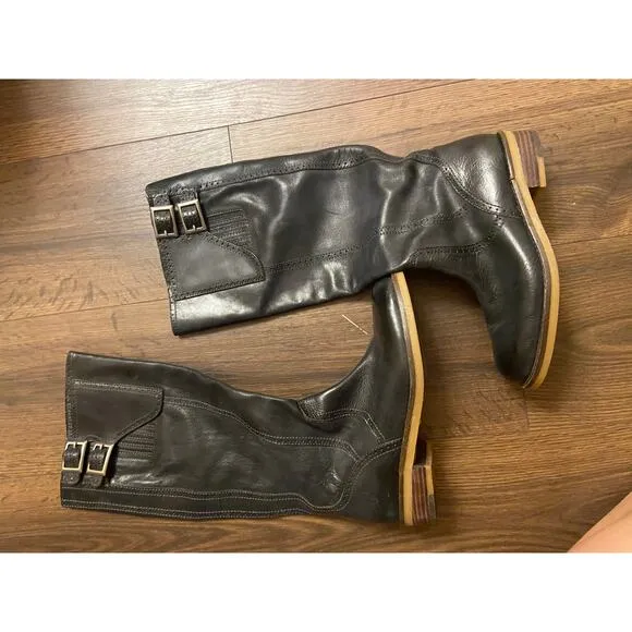 EUC Lucky leather riding boots black sz: 7.5