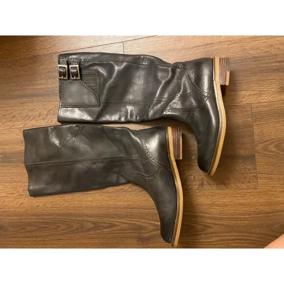 EUC Lucky leather riding boots black sz: 7.5