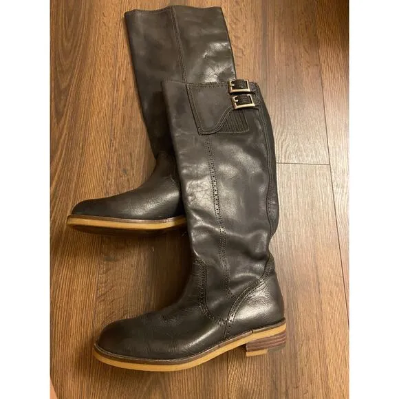 EUC Lucky leather riding boots black sz: 7.5