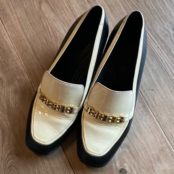 EUC Tory Burch Perrine Heeled Loafers