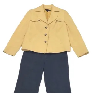 Evan Picone Stretch Single-Breasted Metro Coat Lined Lady Day Peacoat Jacket 10