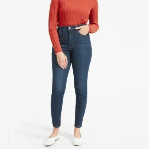 EVERLANE - The Authentic Stretch High-Rise Skinny Jeans – Mid Blue