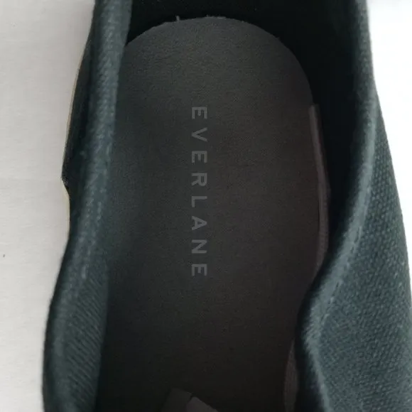 Everlane Unisex Black Organic Canvas Sneakers Women's Size 10.5 Men's 8.5 NWOB