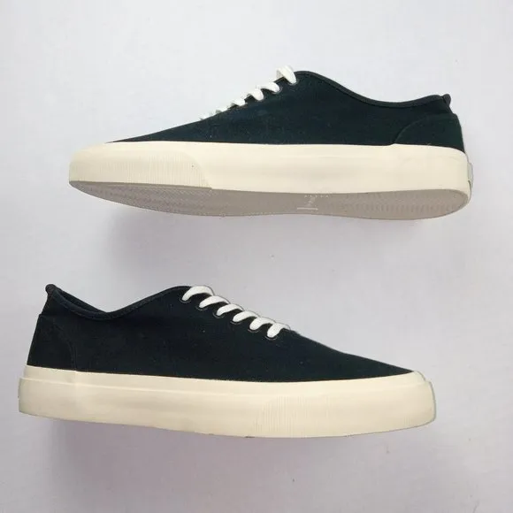 Everlane Unisex Black Organic Canvas Sneakers Women's Size 10.5 Men's 8.5 NWOB