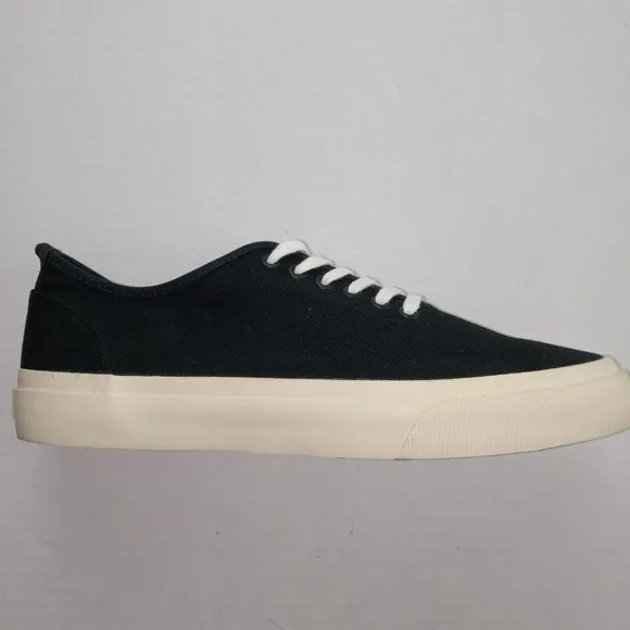 Everlane Unisex Black Organic Canvas Sneakers Women's Size 10.5 Men's 8.5 NWOB
