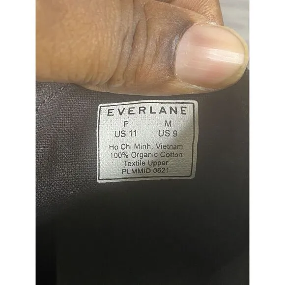 Everlane Unisex Canvas High Top Sneakers Black 9 PLMMID 0621 Size F 11 and M‎ 9