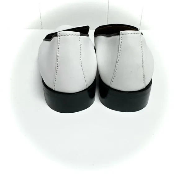 Everlane White and Black Slip-On Loafers