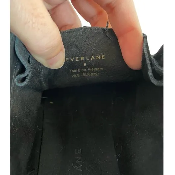 Everlane Women’s Suede Moc Toe Boot Black Size 9